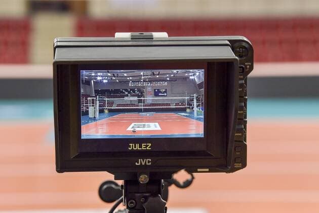 VBL Allianz MTV Stuttgart - Rote Raben Vilsbiburg 20 January 2019 Bundesliga Volleyball Womens Season 2018 19 Allianz MTV Stuttgart in blue against Rote Raben Vilsbiburg in red Feature Camera TV Broadcast Live on TV FOTO TOM BLOCH xtbx
