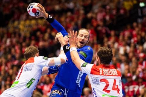 190121 Kim Ekdahl du Rietz of Sweden in action during the IHF World Handball Championship match between Sweden and Norway on January 21 2019 in Herning Photo Petter Arvidson BILDBYRAN kod PA 92209,  Copyright: PETTERxARVIDSON BB190121PA021