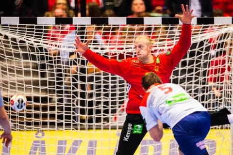 190121 goalkeeper Mikael Appelgren of Sweden during the IHF World Handball Championship match between Sweden and Norway on January 21 2019 in Herning Photo Petter Arvidson BILDBYRAN kod PA 92209,  Copyright: PETTERxARVIDSON BB190121PA022