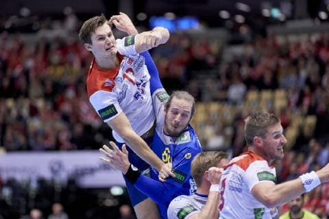 IHF Men s World Championship WM Weltmeisterschaft 2019 Group C handball match. Magnus Rod (77) of Norway during the men s IHF Handball World Championship Main Round Group 2 between Sweden and Noway at the Jyske Bank Boxen arena in Herning Denmark on Monday January 21, 2019. Denmark 