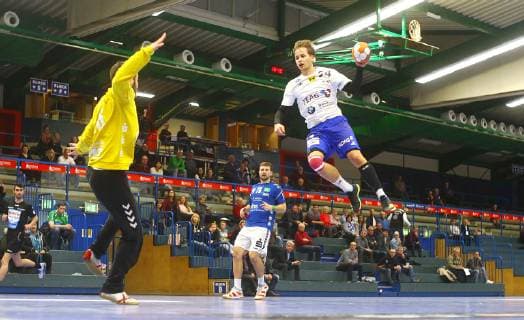 Willy Weyhrauch Eisenach ahead of goalkeeper Eric Töpfer Aue Handball Test match EHV Aue ThSV Eisenach on 21 1 2019 EHV Aue ThSV Eisenach
