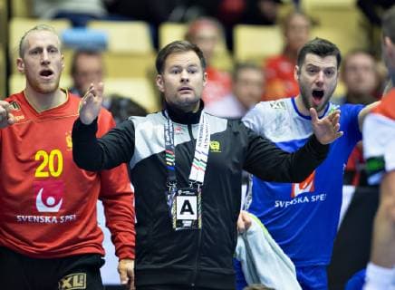 Coach Kristjjan Andrésson of Sweden during the men s IHF Handball World Championship Main Round Group 2 match between Sweden and Norway in Herning Denmark Monday Jan 21 2019 Herning Jylland Denmark,  Copyright: HenningxBagger HenningxBaggerx COP103 spdk20190121-194620-L