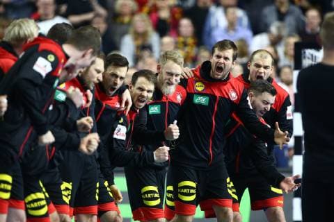 the German team fires at Croatia vs. Germany IHF Men Handball World Championship 21 01 2019 Photographer Neis Eibner Croatia vs. Germany IHF Men Handball World Championship 21 01 2019 Cologne Copyright: xEIBNER Alexander_Neisx EP_ANS