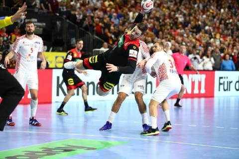Hendrik Pekeler Germany at the litter Croatia vs Germany IHF Men Handball World Championship 21 01 2019 Photographer Neis Eibner Croatia vs Germany IHF Women Handball World Championship 21 01 2019 Cologne Copyright: xEIBNER Alexander_Neisx EP_ANS