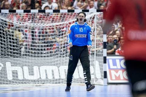 IHF Men s World Championship WM Weltmeisterschaft 2019 Group C handball match. Jannick Green (16) of Denmark during the men s IHF Handball World Championship Main Round Group 2 between Denmark and Egypt at the Jyske Bank Boxen arena in Herning Denmark on Monday January 21, 2019. Denmark 