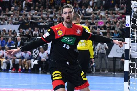 Handball World Cup Main Round Croatia Germany 21 01 2019 at the Lanxess Arena in Cologne Goal Jubilee Hendrik Pekeler Germany xRx