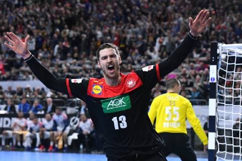 Handball World Cup Main Round Croatia Germany 21 01 2019 at the Lanxess Arena in Cologne Goal Jubilee Hendrik Pekeler Germany xRx