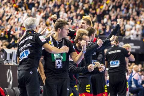 Cologne Germany 21 January 2019 World Cup 2019 Men Main Round Croatia vs Germany Coach Christian Prokop Germany Jubel Freude Emotion Cologne Lanxess Arena Nordrhein Westfalen Germany