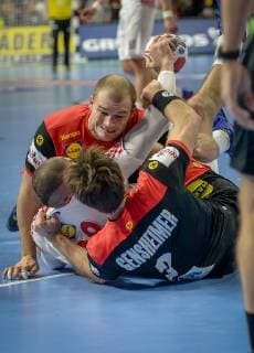 Cologne Germany 21 01 2019 IHF Handball WM 2019 Main round Croatia Germany Uwe Gensheimer GER Zeljko Musa CROATIA in the duel Paul Drux GER DeFodi520