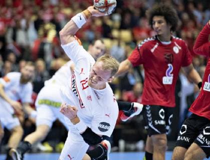 Anders Zachariassen of Denmark during the men s IHF Handball World Championship Main Round Group 2 match between Egypt and Denmark in Herning Denmark Monday Jan 21 2019 Herning Jylland Denmark,  Copyright: HenningxBagger HenningxBaggerx COP105 spdk20190121-221544-L