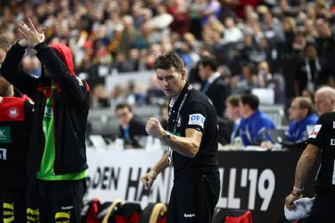 Christian Prokop Trainer Germany celebrates Croatia vs Germany IHF Men Handball World Championship 21 01 2019 Photographer Neis Eibner Croatia vs Germany IHF Men Handball World Championship 21 01 2019 Cologne Copyright: xEIBNER Alexander_Neisx EP_ANS