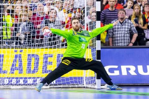 Goalkeeper Andreas Wolff No 33 Germany parries a score of 20 20 one litter Croatia vs Germany Main Round Handball IHF Handball World Championship 21 01 19 Cologne North Rhine-Westphalia Germany Lanxess Arena Copyright: xAgentur54Gradx xFelixxKoenigx