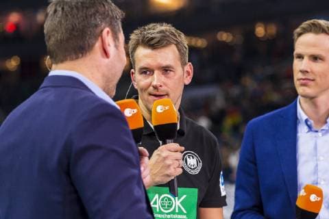 Cologne Germany 21 January 2019 World Cup 2019 Men Main Round Croatia vs. Germany Coach Christian Prokop Germany on ZDF Interview Cologne Lanxess Arena North Rhine-Westphalia Germany