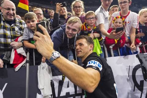 Cologne Germany 21 January 2019 World Cup 2019 Men Main Round Croatia vs Germany Coach Christian Prokop Germany signs autographs Cologne Lanxess Arena North Rhine-Westphalia Germany