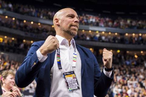 Cologne Germany 21 January 2019 World Cup 2019 Men Main Round Croatia vs Germany Axel Kromer Jubel Jubel Freude Emotion Cologne Lanxess Arena Nordrhein Westfalen Germany