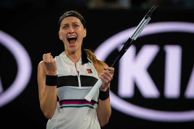 Sport Themen der Woche KW04 Sport Bilder des Tages January 22, 2019 - Melbourne, AUSTRALIA - Petra Kvitova of the Czech Republic celebrates winning her quarter-final match at the 2019 Australian Open Grand Slam tennis tournament 2019 Australian Open - 21 Jan - ZUMAa181 20190122_zaa_a181_011 Copyright: xAFP7x