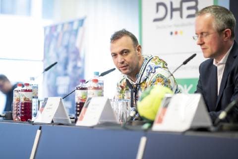 DHB Vice President Bob Hanning DHB Main Round Press Conference Handball IHF Handball World Championship 22 01 19 Cologne North Rhine-Westphalia Germany Lanxess Arena Copyright: xAgentur54Gradx xFelixxKoenigx