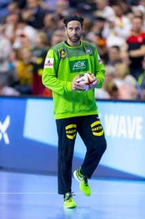 Goalkeeper Silvio Heinevetter No 12 Germany during an interruption Croatia vs Germany Main Round Handball IHF Handball World Championship 21 01 19 Cologne North Rhine-Westphalia Germany Lanxess Arena Copyright: xAgentur54Gradx xFelixxKoenigx