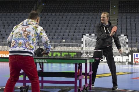 Handball WM 2019 Lanxess Arena Cologne Germany Date 22 01 2019 Right Stefan Holcher Left Bob Hanning