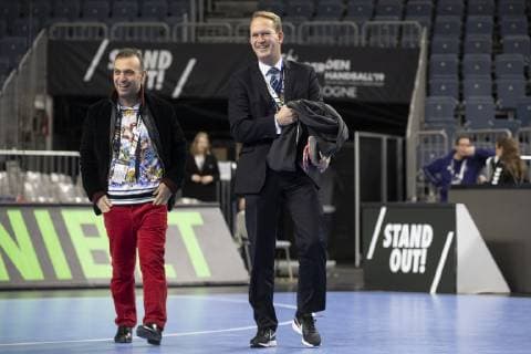 Handball WM 2019 Lanxess Arena Cologne Germany Date 22 01 2019 Right Stefan Holcher Left Bob Hanning