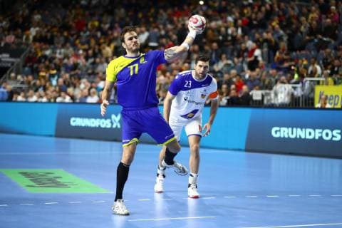Rudolph Hackbarth Brazil at the litter Brazil vs Iceland IHF Men Handball World Championship 23 01 2019 Photographer Neis Eibner Brazil vs Iceland IHF Men Handball World Championship 23 01 2019 Cologne Copyright: xEIBNER Alexander_Neisx EP_ANS