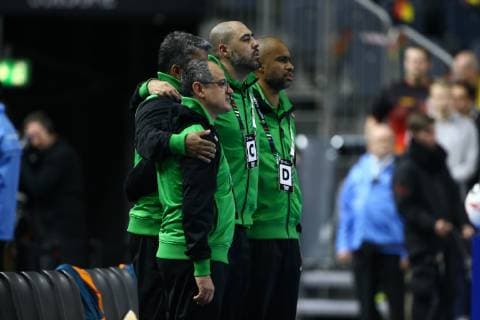 Washington Silva Coach Brazil at the National Anthem Brazil vs Iceland IHF Men Handball World Championship 23 01 2019 Photographer Neis Eibner Brazil vs Iceland IHF Men Handball World Championship 23 01 2019 Cologne Copyright: xEIBNER Alexander_Neisx EP_ANS