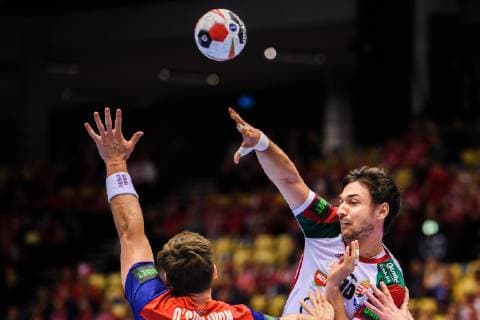 190123 Mate Lekai of Hungary during the IHF World Handball Championship match between Norway and Hungary on January 23 2019 in Herning Photo Petter Arvidson BILDBYR u0081N kod PA 92212,  Copyright: PETTERxARVIDSON BB190123PA012