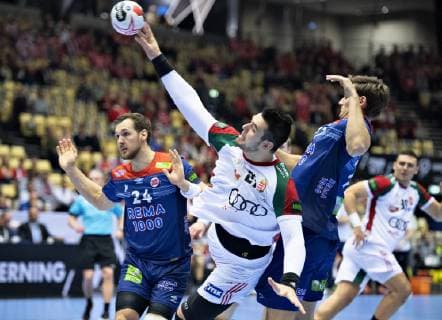 Bence Banhidi of Hungary during the men s IHF Handball World Championship Main Round Group 2 match between Norway and Hungary in Herning Denmark Wednesday Jan 23 2019 Herning Jylland Denmark,  Copyright: HenningxBagger HenningxBaggerx COP104 spdk20190123-183955-L