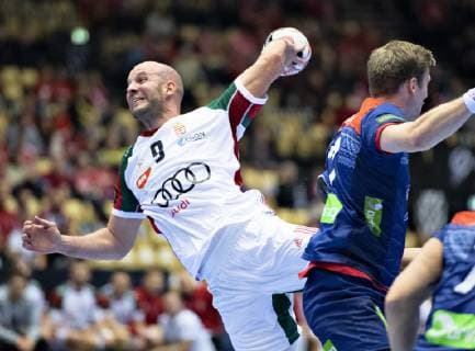 Zsolt Balogh of Hungary during the men s IHF Handball World Championship Main Round Group 2 match between Norway and Hungary in Herning Denmark Wednesday Jan 23 2019 Herning Jylland Denmark,  Copyright: HenningxBagger HenningxBaggerx COP104 spdk20190123-184241-L