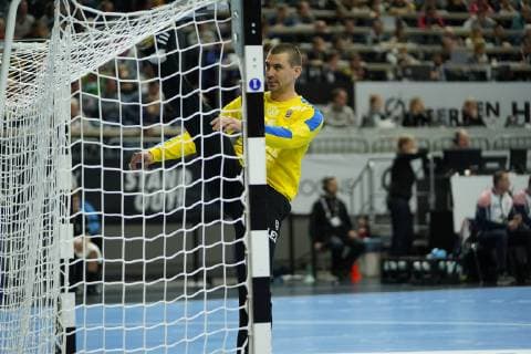 GER IHF WM 2019 France FRA vs. Croatia CRO 23 01 2019 Lanxess Arena Cologne GER IHF WM 2019 France FRA vs. Croatia CRO picture shows Marin Å ego Goalkeeper CRO 55 steps out of rage against the top rattan nordphotox xMeuter nph00351