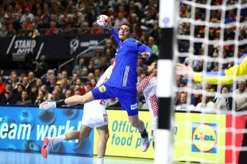 Mathieu Grebille France in the litter France vs Croatia IHF Men Handball World Championship 23 01 2019 Photographer Neis Eibner France vs Croatia IHF Men Handball World Championship 23 01 2019 Cologne Copyright: xEIBNER Alexander_Neisx EP_ANS