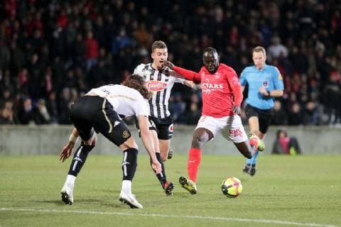 22 SADA THIOUB (NIM) FOOTBALL : Nimes vs Angers - Ligue 1 Conforama - 23 01 2019 FEP Panoramic 