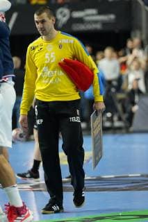 GER IHF WM 2019 France FRA vs Croatia CRO 23 01 2019 Lanxess Arena Cologne GER IHF WM 2019 France FRA vs Croatia CRO picture shows player of the Match Marin Å ego Goalkeeper CRO 55 nordphotox xMeuter nph00351