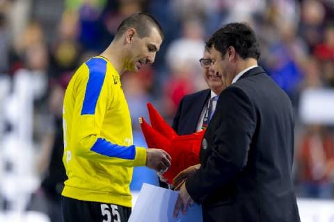 Marin Sego Nr 55 Croatia elected Player of the Match PotM France vs. Croatia Main Round Handball IHF Handball World Championship 23 01 19 Cologne North Rhine-Westphalia Germany Lanxess Arena Copyright: xAgentur54Gradx xFelixxKoenigx