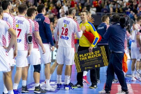 Marin Sego Nr 55 Croatia elected Player of the Match PotM France vs. Croatia Main Round Handball IHF Handball World Championship 23 01 19 Cologne North Rhine-Westphalia Germany Lanxess Arena Copyright: xAgentur54Gradx xFelixxKoenigx