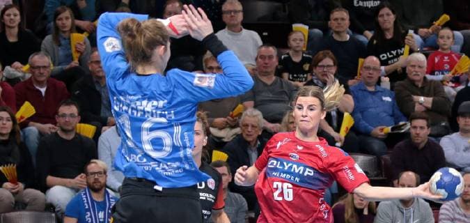 23 01 2019 Germany Bietigheim Handball Bundesliga Women 12 Matchday Season 2018 2019 SG BBM Bietigheim vs. Thuringia HC v l Ann Cathrin Giegerich THC Angela Malestein BBM