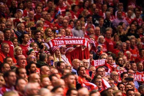 190123 Supporters of Denmark ahead of the IHF World Handball Championship match between Denmark and Sweden on January 23 2019 in Herning Photo Petter Arvidson BILDBYR u0081N kod PA 92213,  Copyright: PETTERxARVIDSON BB190123PA055