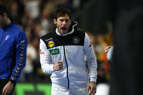 Uwe Gensheimer Germany fires at Germany vs Spain IHF Mens Handball World Championship 23 01 2019 Photographer Neis Eibner Germany vs Spain IHF Mens Handball World Championship 23 01 2019 Cologne Copyright: xEIBNER Alexander_Neisx EP_ANS