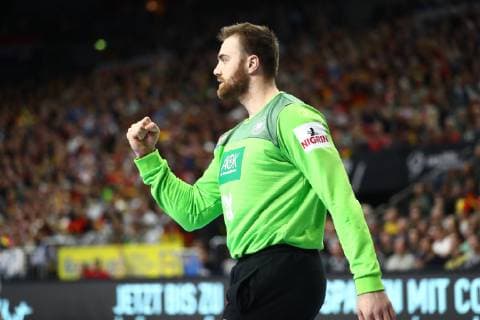Andreas Wolf Germany cheers Germany vs Spain IHF Mens Handball World Championship 23 01 2019 Photographer Neis Eibner Germany vs Spain IHF Mens Handball World Championship 23 01 2019 Cologne Copyright: xEIBNER Alexander_Neisx EP_ANS
