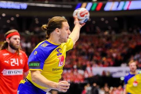 190123 Mattias Zachrisson of Sweden during the IHF World Handball Championship match between Denmark and Sweden on January 23 2019 in Herning Photo Petter Arvidson BILDBYR u0081N kod PA 92213,  Copyright: PETTERxARVIDSON BB190123PA073