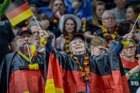 Cologne Germany 23 01 2019 IHF Handball WM 2019 Main Round Germany Spain The fans of Germany DeFodi520
