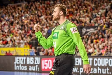 Cologne Germany 23 01 2019 IHF Handball WM 2019 Main round Germany Spain Andreas Wolff GER gesticulated gesticulation DeFodi520