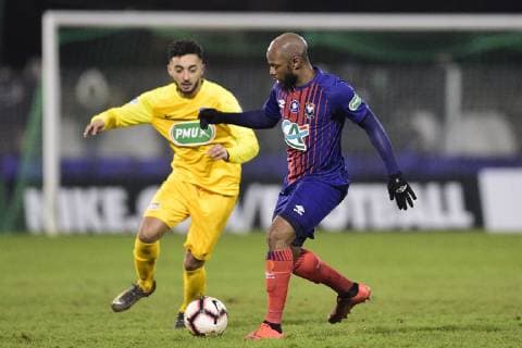 Baisama Sankoh (Caen) FOOTBALL : Viry Chatillon vs Caen - 1 16e Finale Coupe de France - 23 01 2019 JBAutissier Panoramic 