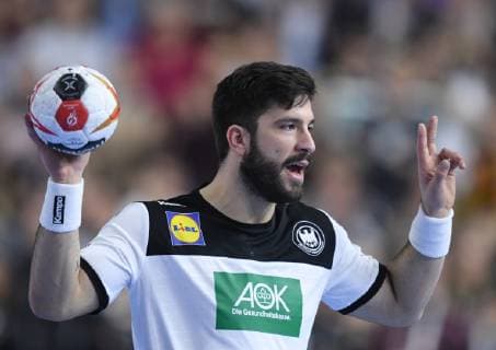 Tim Suton 8 GER Main Round Germany Spain in Cologne Germany on 23 01 2019 IHF Handball World Championship of Men in Germany and Denmark 2019