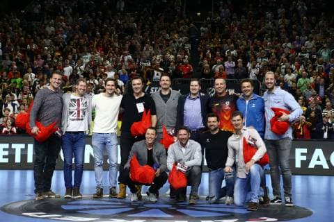 the World Champion Team 2007 is honoured Germany vs Spain IHF Men Handball World Championship 23 01 2019 Photographer Neis Eibner Germany vs Spain IHF Men Handball World Championship 23 01 2019 Cologne Copyright: xEIBNER Alexander_Neisx EP_ANS