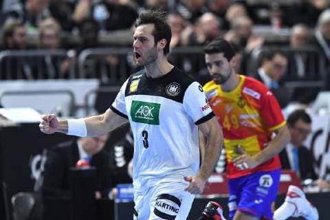 Handball World Cup Main Round Germany Spain on 23 01 2019 in the Lanxess Arena in Cologne Uwe Gensheimer Germany cheers xRx