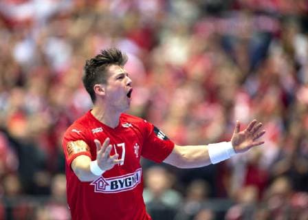 Lasse Svan of Denmark during the men s IHF Handball World Championship Main Round Group 2 match between Denmark and Sweden in Herning Denmark Wednesday Jan 23 2019 Herning Jylland Denmark,  Copyright: HenningxBagger HenningxBaggerx COP105 spdk20190123-214436-L