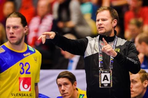 190123 Kristjan Andresson head coach of Sweden during the IHF World Handball Championship match between Denmark and Sweden on January 23 2019 in Herning Photo Petter Arvidson BILDBYR u0081N kod PA 92213,  Copyright: PETTERxARVIDSON BB190123PA115