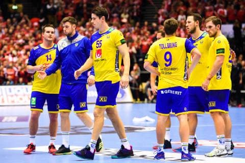 190123 Kim Andersson of Sweden looks dejected after the IHF World Handball Championship match between Denmark and Sweden on January 23 2019 in Herning Photo Petter Arvidson BILDBYR u0081N kod PA 92213,  Copyright: PETTERxARVIDSON BB190123PA123