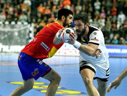 Handball World Championship 2019 Main round in Cologne Germany Spain 23 01 2019 Tim Suton Deut wins against Gurbindo ESP HM